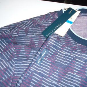 Men's Perry Ellis Crew Neck  Shirt  XL Ribbed Collar